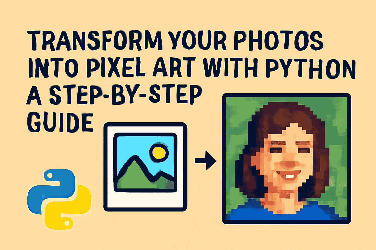 An example of a photo converted into pixel art using Python.